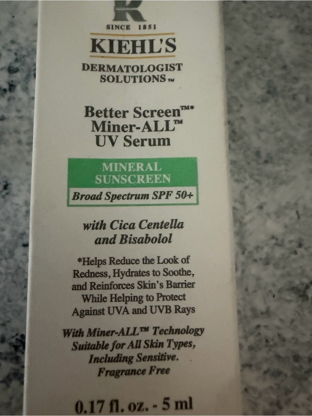 Kiehl's Better Screen Miner-ALL UV Serum- mini .17 fl oz